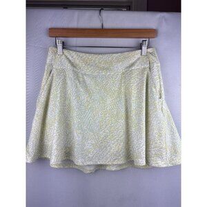 Adidas Womens Athletic Skort Size S Light Green & Yellow Abstract Print